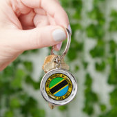 Tanzania Round Emblem Sleutelhanger (Hand)