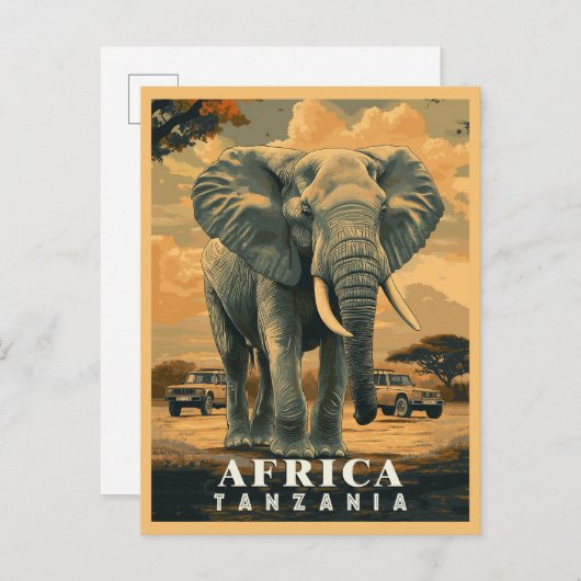  Tanzania: Safari Adventure Briefkaart (Voorkant / Achterkant)