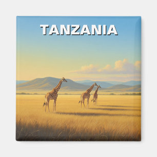 Tanzania Serengeti National Park Giraffes Magneet