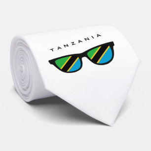 Tanzania Shades aangepaste tekst en kleuren-stropd Stropdas