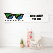 Tanzania Shades aangepaste tekst & kleurenbanner Spandoek (Insitu)