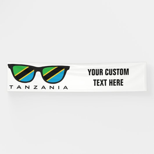 Tanzania Shades aangepaste tekst & kleurenbanner Spandoek (Horizontaal)