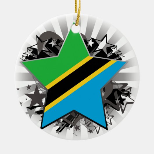 Tanzania Star Keramisch Ornament (Voorkant)