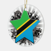 Tanzania Star Keramisch Ornament (Links)
