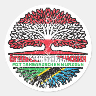 Tanzania Tanzania Oostenrijks Baum Ronde Sticker