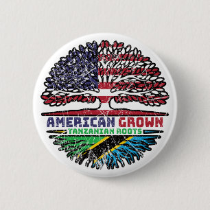 Tanzania Tanzania US American USA Verenigde Staten Ronde Button 5,7 Cm
