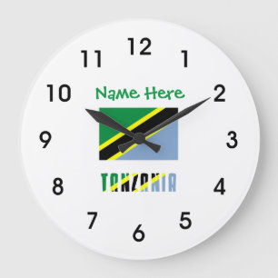 Tanzania Tanzaniaanse Vlag Groen Personalisatie Grote Klok