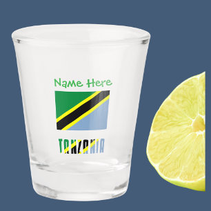 Tanzania Tanzaniaanse Vlag Groen Persoonlijk Shot Glas