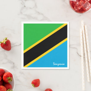 Tanzania & Tanzaniaanse Vlag partij mode/sport fan Servet