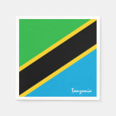Tanzania & Tanzaniaanse Vlag partij mode/sport fan Servet (Voorkant)