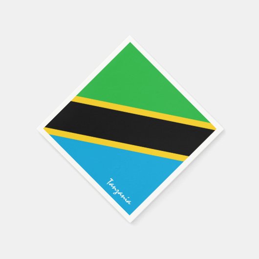 Tanzania & Tanzaniaanse Vlag partij mode/sport fan Servet (Hoek)