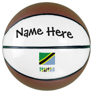 Tanzania Tanzaniaanse Vlag Zwart Personalisatie Basketbal