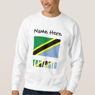 Tanzania Tanzaniaanse Vlag Zwart Personalisatie Trui