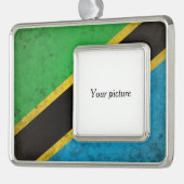 Tanzania Verzilverd Omlijst Ornament (Links)