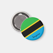 Tanzania vlag & Afrika - reizen/sportfans Magneet (Voorkant / Achterkant)