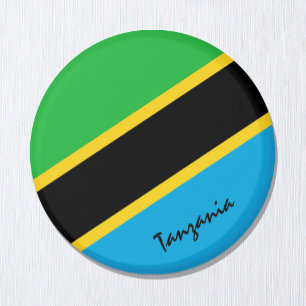 Tanzania vlag & Afrika - reizen/sportfans Magneet