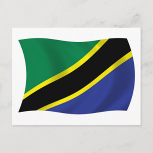 Tanzania Vlag Ansichtkaart Briefkaart