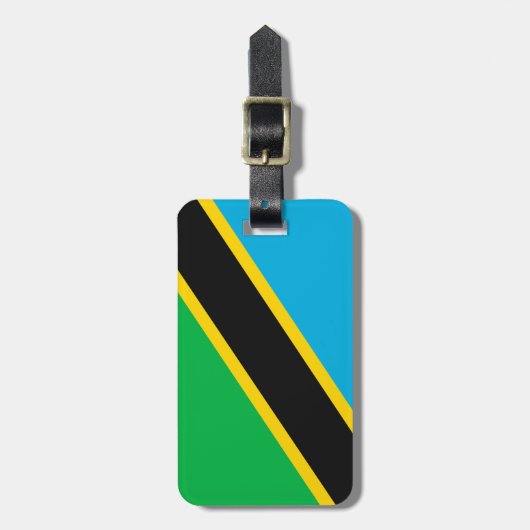 Tanzania vlag bagagelabel (Voorkant verticaal)