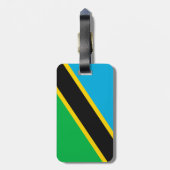 Tanzania vlag bagagelabel (Achterkant verticaal)