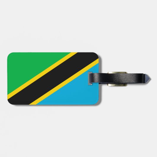 Tanzania vlag bagagelabel (Achterkant horizontaal)