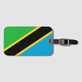 Tanzania vlag bagagelabel (Voorkant (horizontaal))