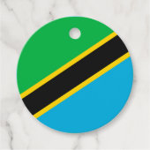 Tanzania vlag bedankjes labels (Voorkant)