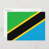 tanzania vlag briefkaart (Voorkant / Achterkant)