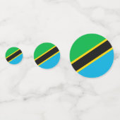 Tanzania vlag confetti (Voorkanten)