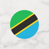 Tanzania vlag confetti (Kleine voorkant)