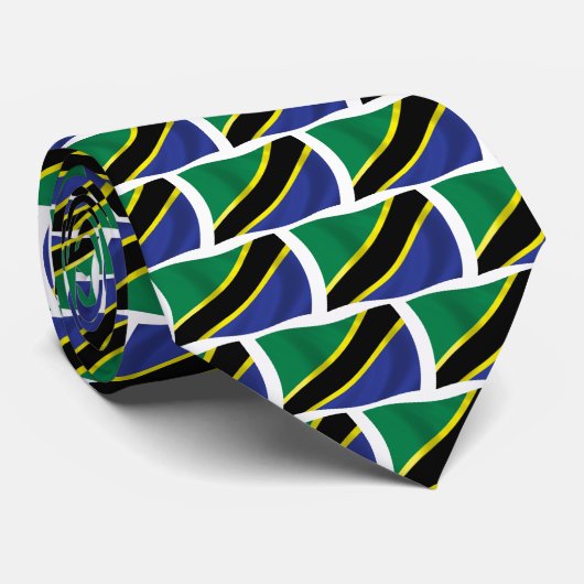 Tanzania Vlag Dasje Stropdas (Opgerold)