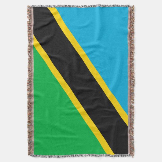 Tanzania vlag deken (Voorkant Verticaal)