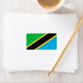 Tanzania vlag etiket (Insitu)