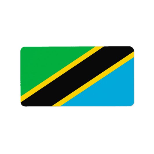 Tanzania vlag etiket (Voorkant)