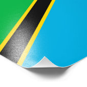 Tanzania vlag foto afdruk (Hoek)