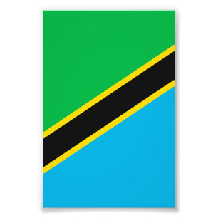 Tanzania vlag foto afdruk