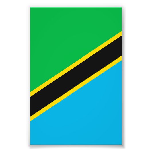 Tanzania vlag foto afdruk (Voorkant)