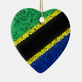 Tanzania Vlag glitter-sierplant Keramisch Ornament (Rechts)
