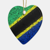 Tanzania Vlag glitter-sierplant Keramisch Ornament (Links)