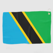 Tanzania vlag golfhanddoek (Horizontaal)