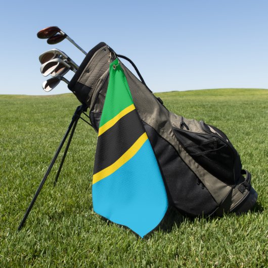 Tanzania vlag golfhanddoek (Groen)