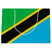 Tanzania vlag groot cadeauzakje (Voorkant)