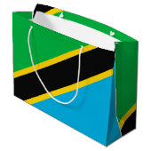 Tanzania vlag groot cadeauzakje (Achterkant Gekanteld)