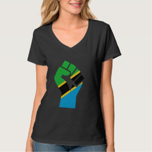Tanzania Vlag Handvuist Tanzaniaanse Trots Tanzani T-shirt