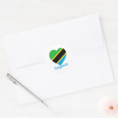 Tanzania Vlag Hart Ronde Sticker (Envelop)