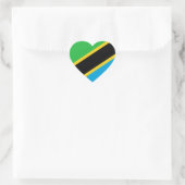tanzania vlag hart sticker (Tas)