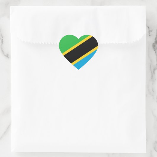 tanzania vlag hart sticker (Tas)