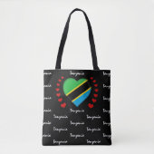 Tanzania Vlag & Hart Tanzania Vlag mode/sport Tote Bag (Voorkant)