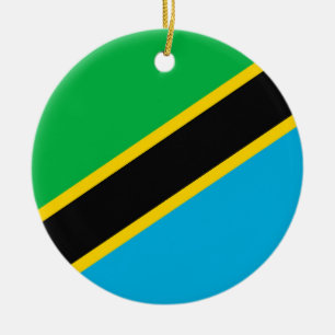 Tanzania vlag keramisch ornament