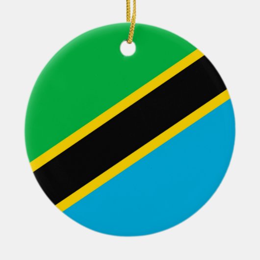 Tanzania vlag keramisch ornament (Voorkant)