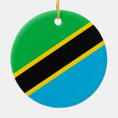 Tanzania vlag keramisch ornament (Achterkant)